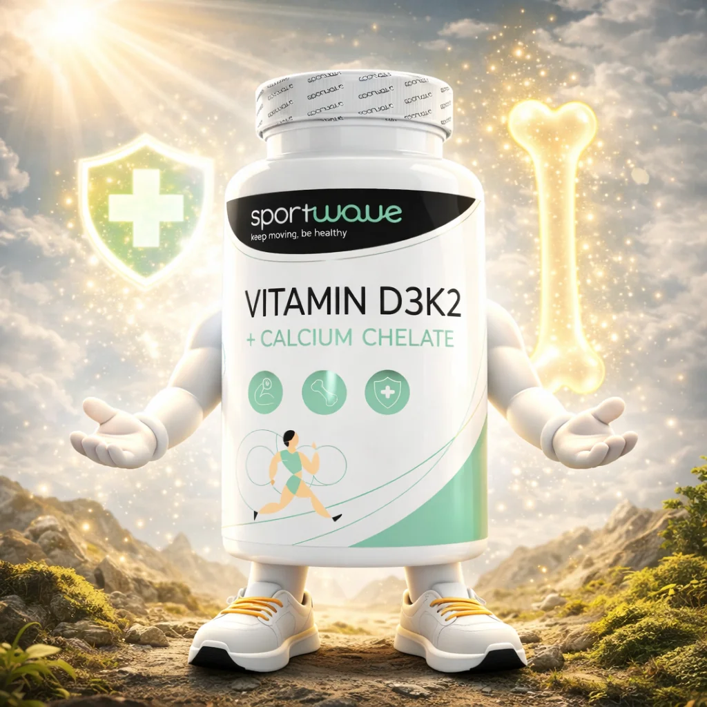 Sport Wave Vitamin D3K2 + Calcium chelate - 60 kapslí