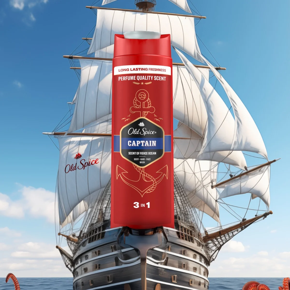 Old Spice Captain Pánský sprchový gel 3v1 400 ml