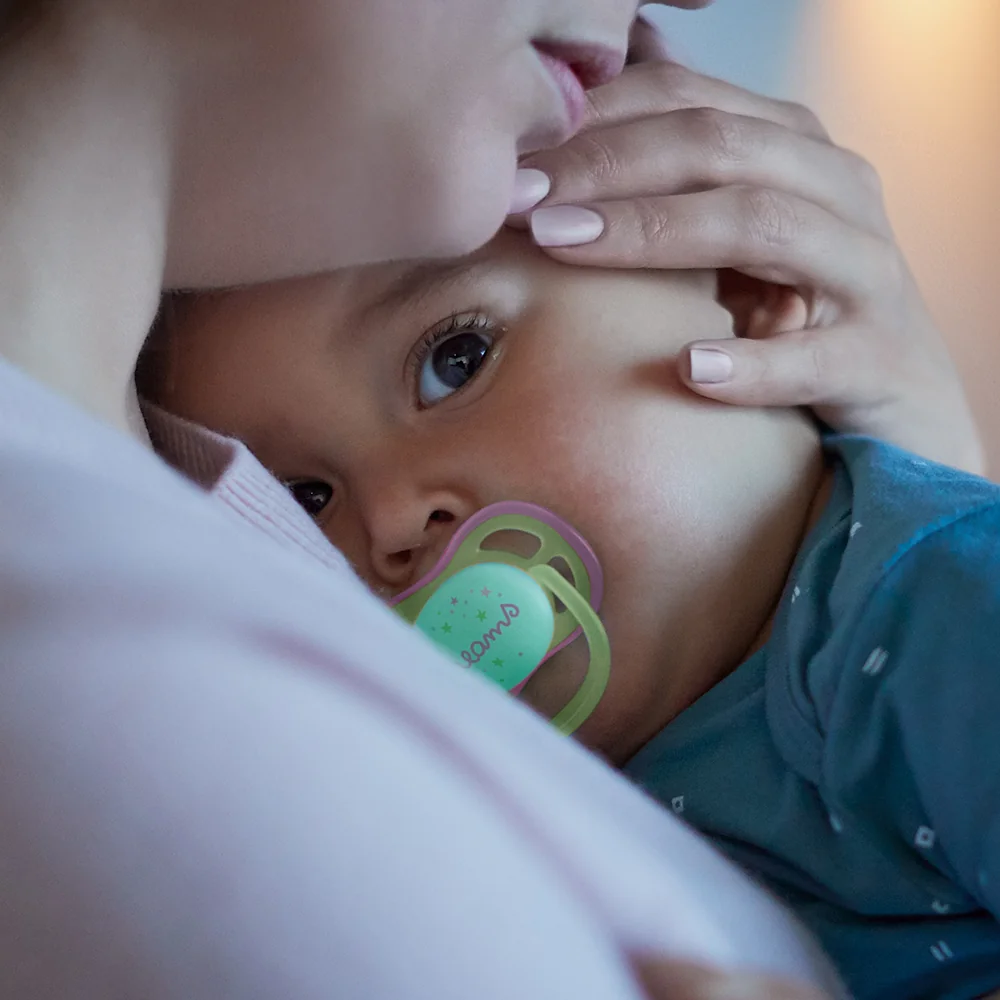 Philips Avent Šidítko Ultra air noční 0–6m dívka 2 ks