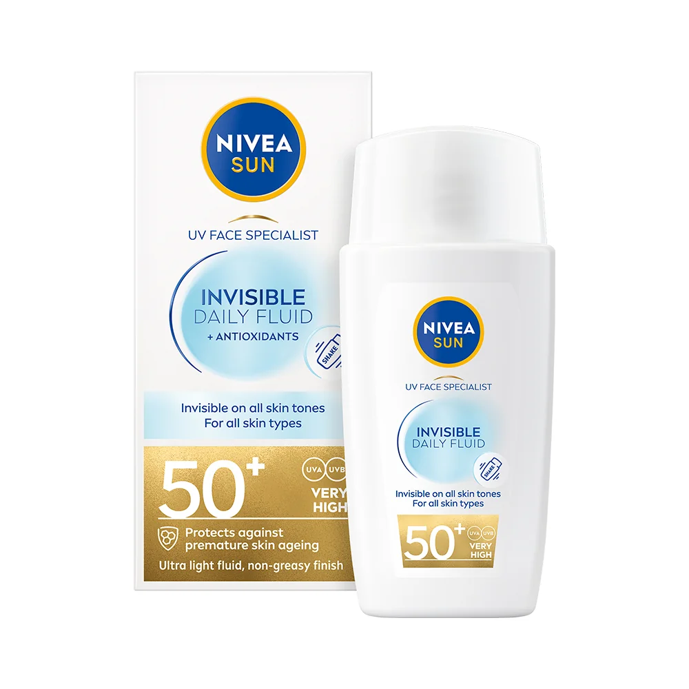 Nivea SUN Invisible Fluid SPF 50+ pleťový krém 40 ml