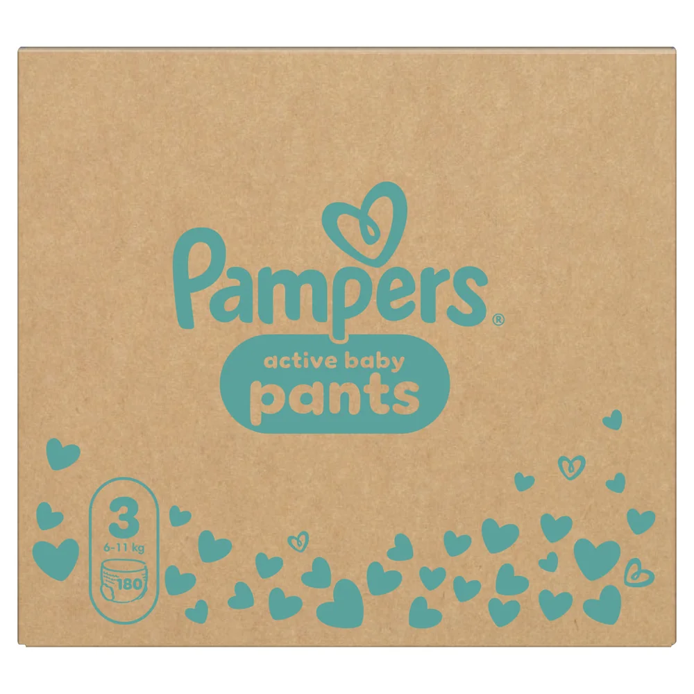 Pampers Active Baby vel. 3 6-11 kg plenkové kalhotky 180 ks