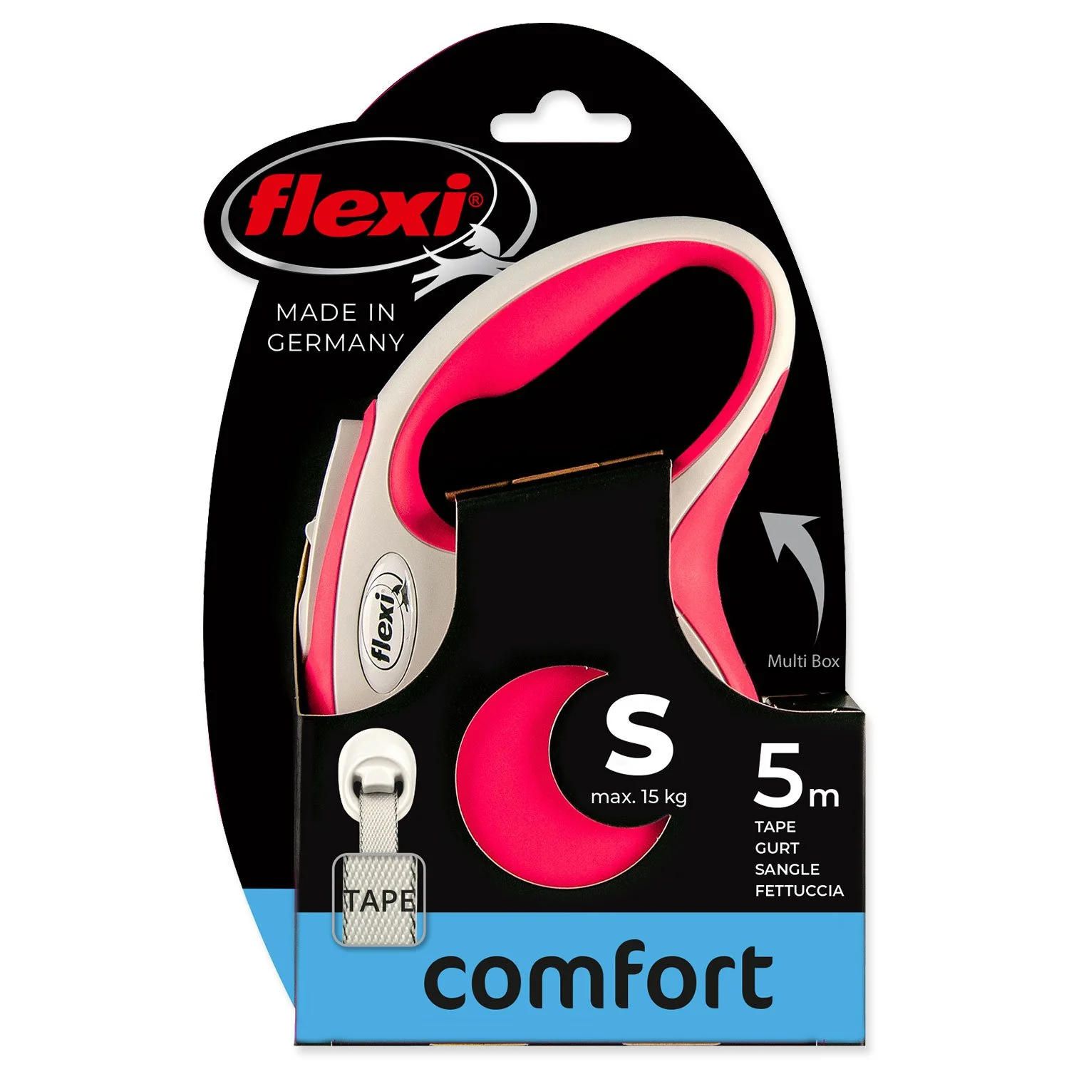 Flexi Vodítko New Comfort páska S červené 5m