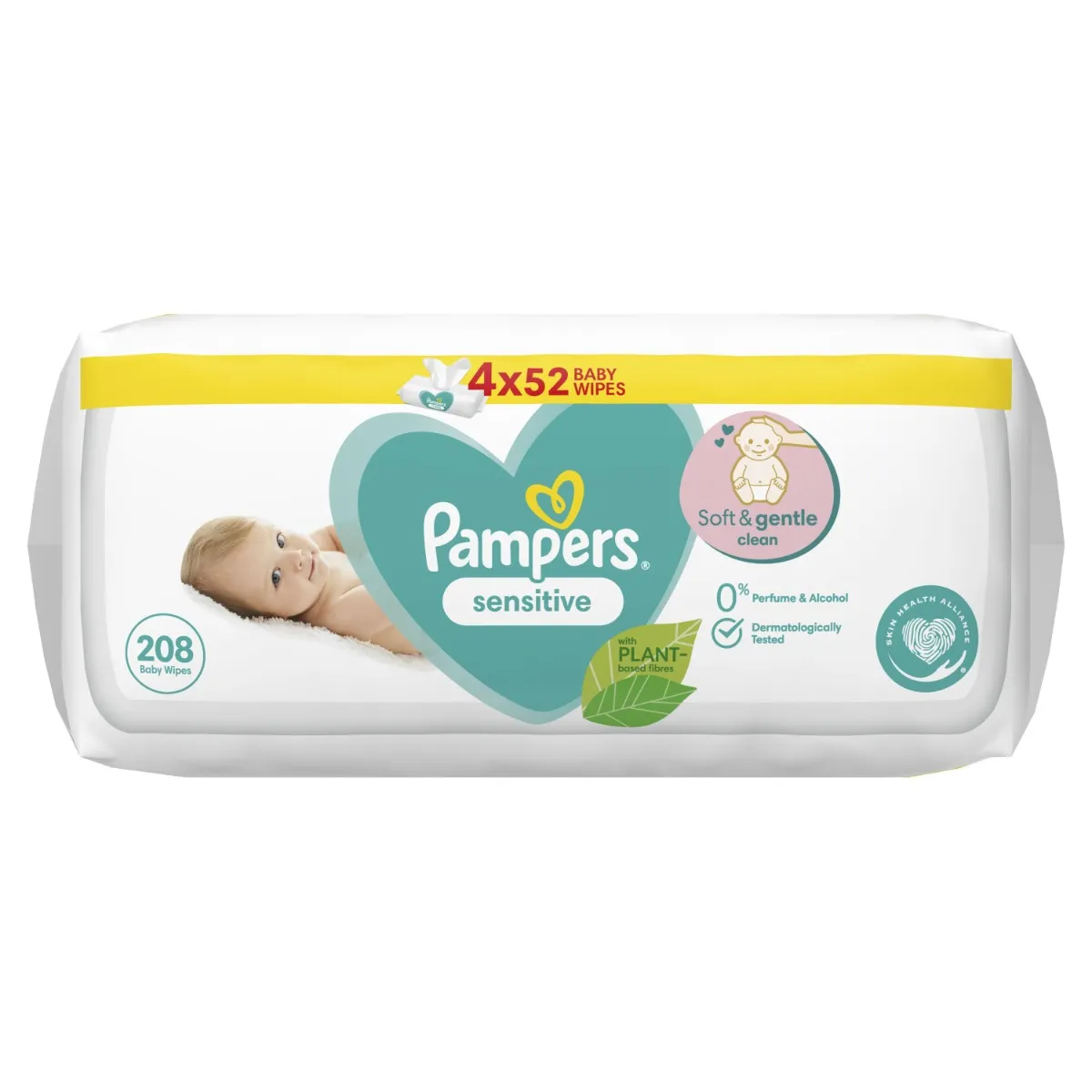 Pampers Sensitive vlhčené ubrousky 4x52 ks