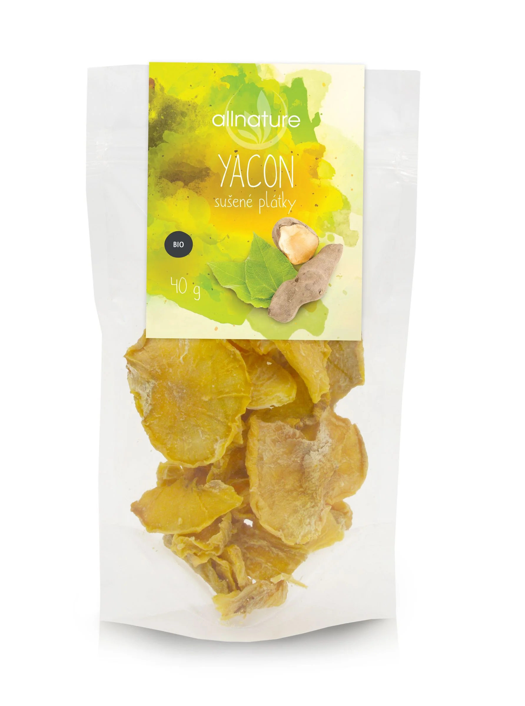 Allnature Yacon BIO sušené plátky 40 g
