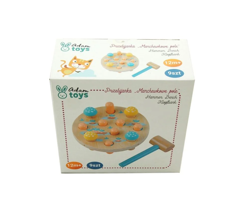 Adam Toys Dřevěná zatloukačka - mrkvové pole