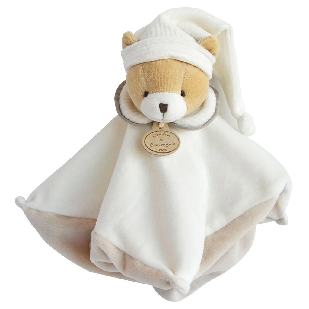 Doudou et Compagnie Paris Dárková sada Plyšový muchláček šedý Medvídek 25 cm