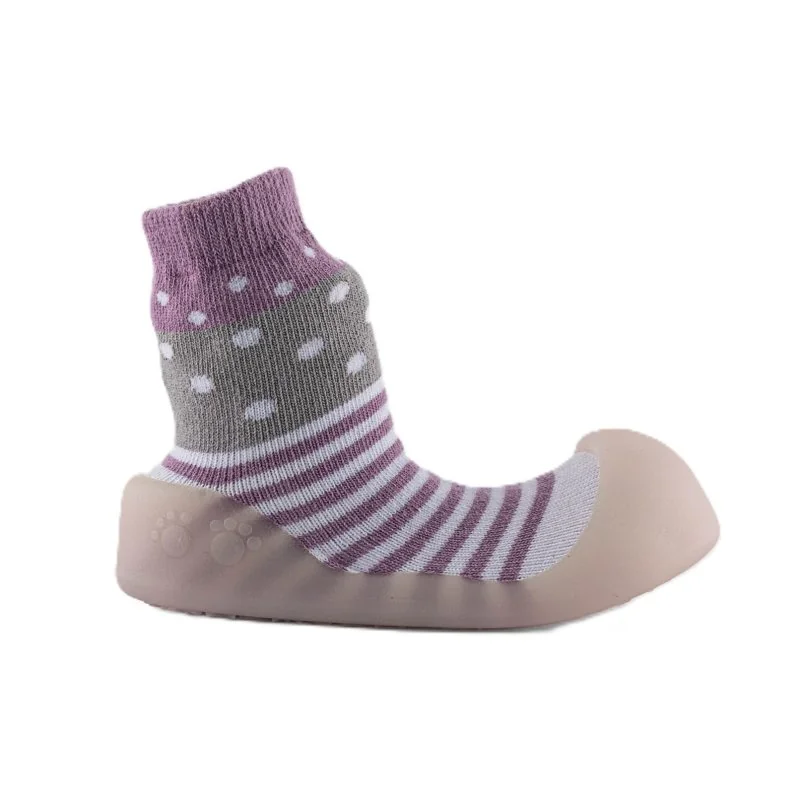Chameleon ponožkové botičky Lilac Polka vel. 125