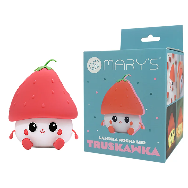 MARY’S LED silikonová noční lampička - jahůdka