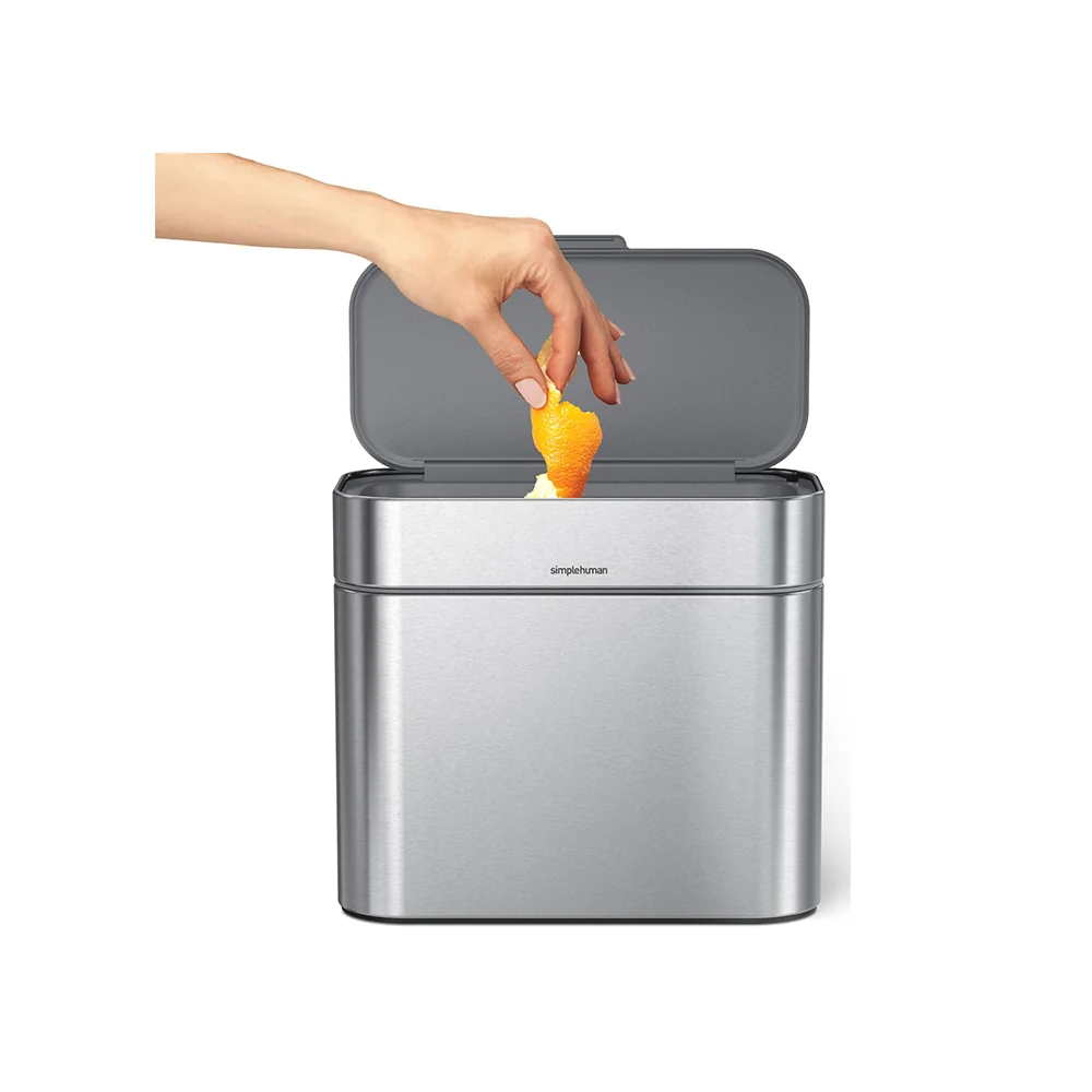 Simplehuman Odpadkový koš na kompostovatelný odpad 4 l kartáčovaná ocel