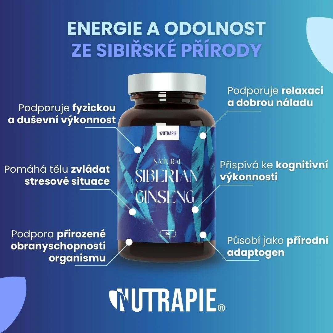 Nutrapie Natural Siberian Ginseng 90 kapslí