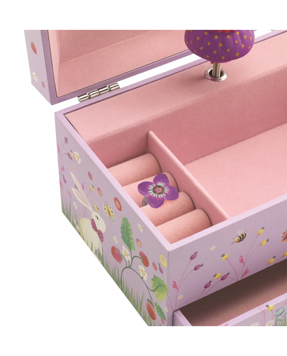 Djeco Hrací skříňka Holčička s ptáčkem