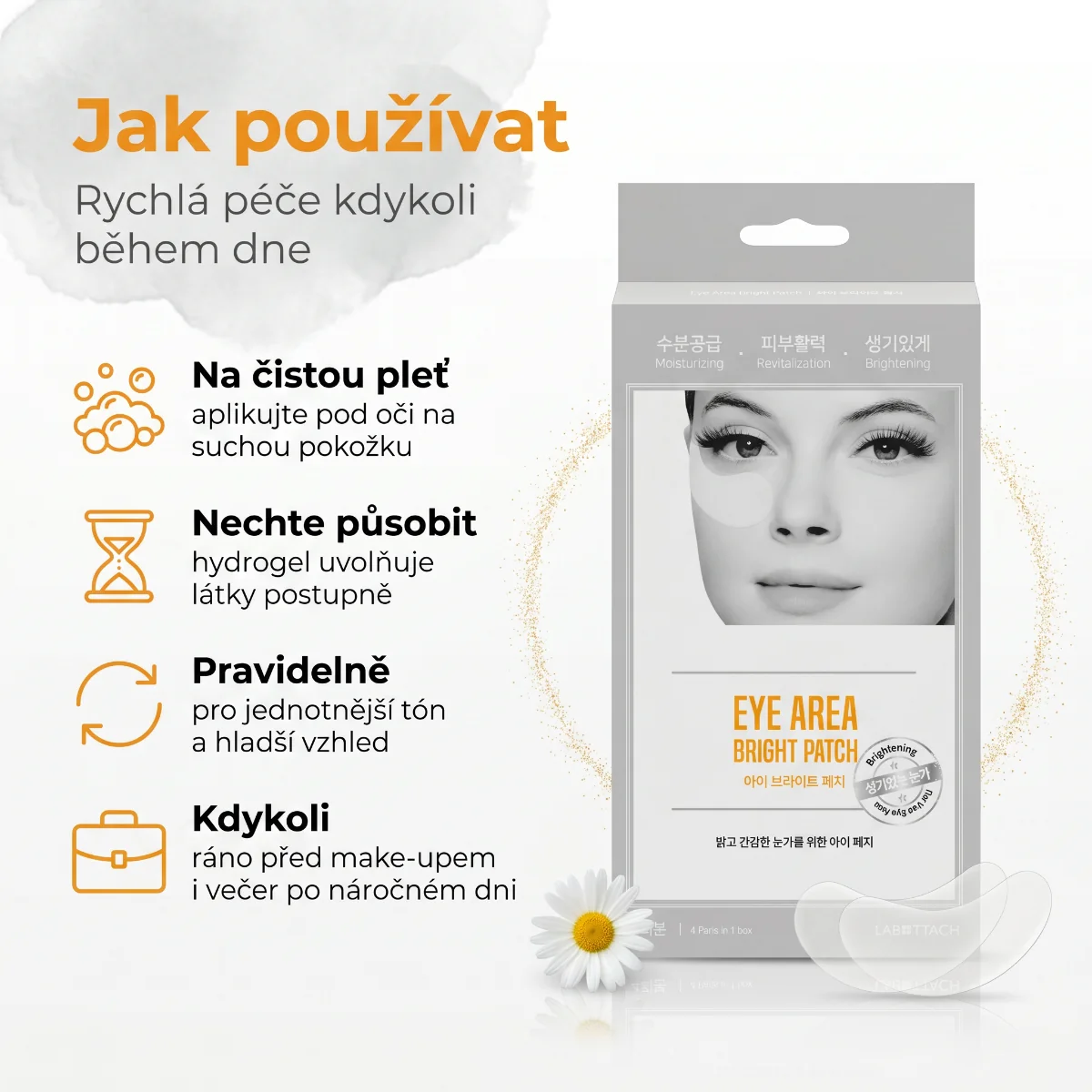 Wooshin Labottach Hydrogelové rozjasňující náplasti pod oči 4 páry