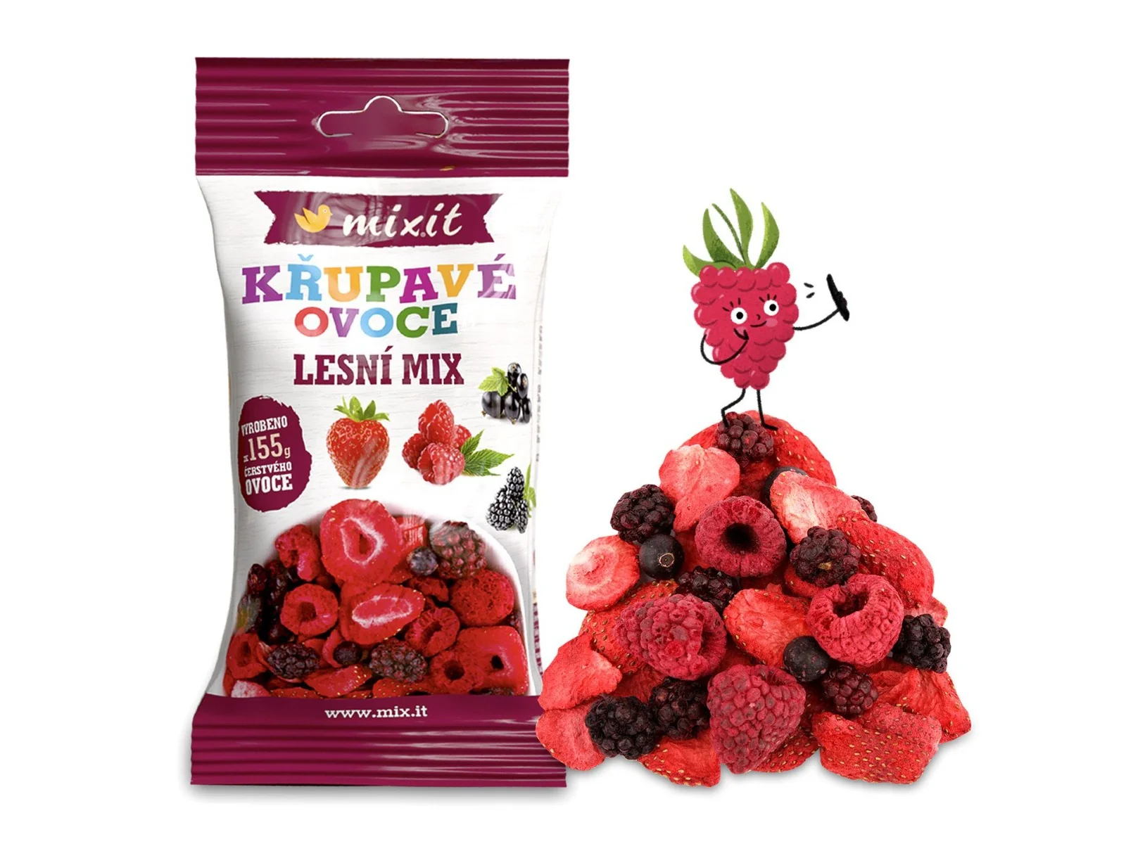 Mixit Křupavé ovoce do kapsy Lesní mix 20 g