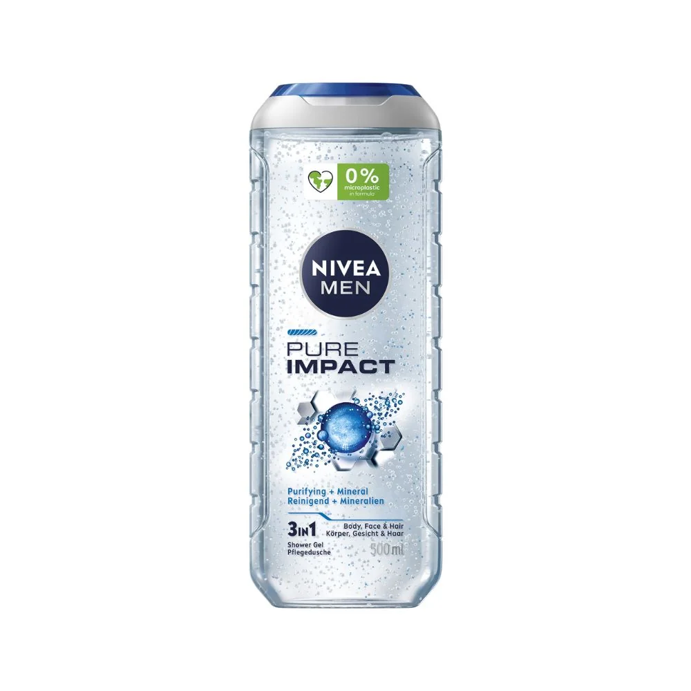 Nivea Men Pure Impact 3v1 sprchový gel 500 ml
