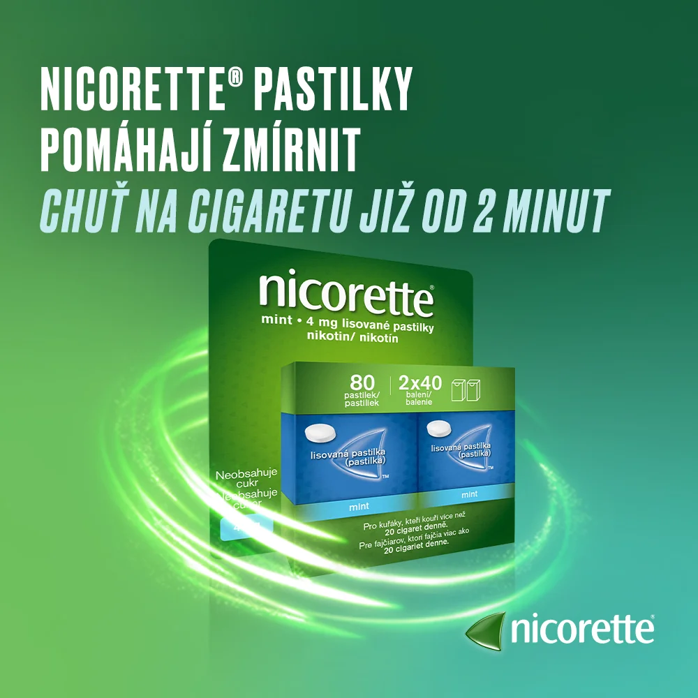 Nicorette Mint 4 mg 40 lisovaných pastilek
