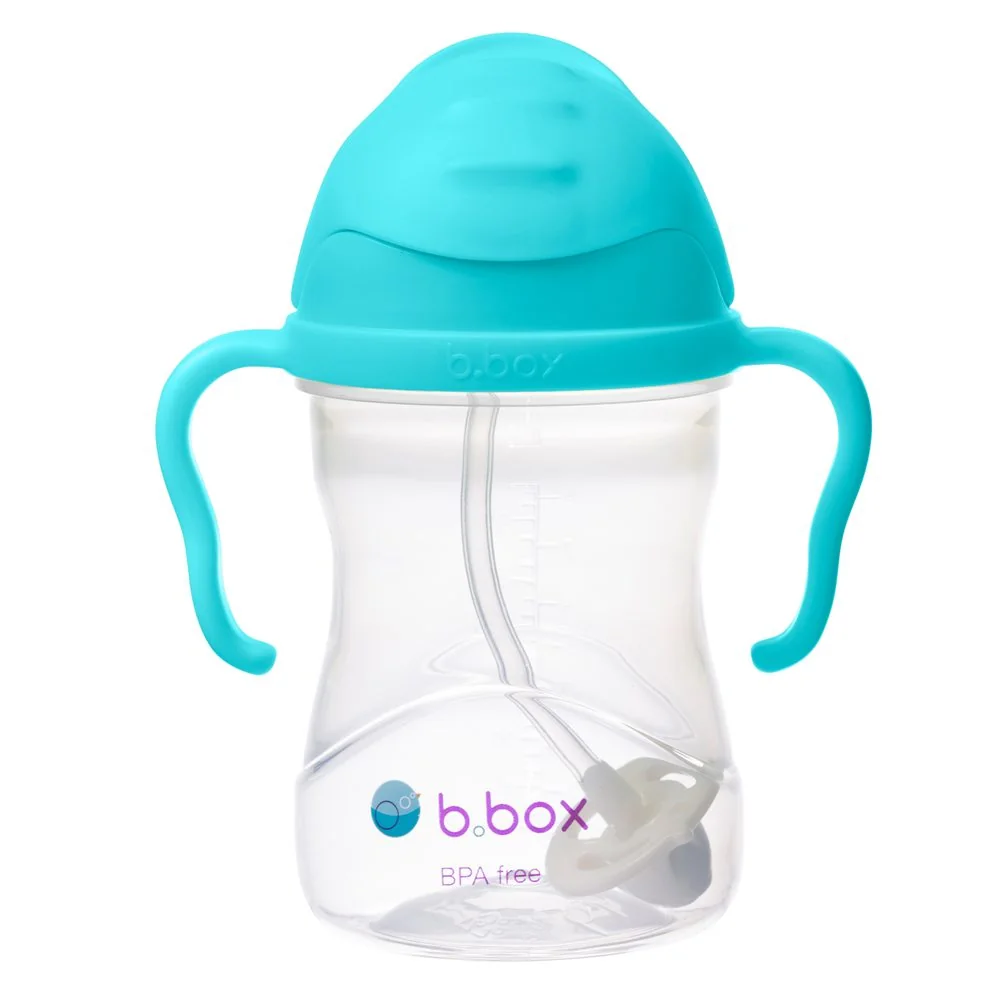 B.BOX Hrneček s brčkem - aqua 240 ml