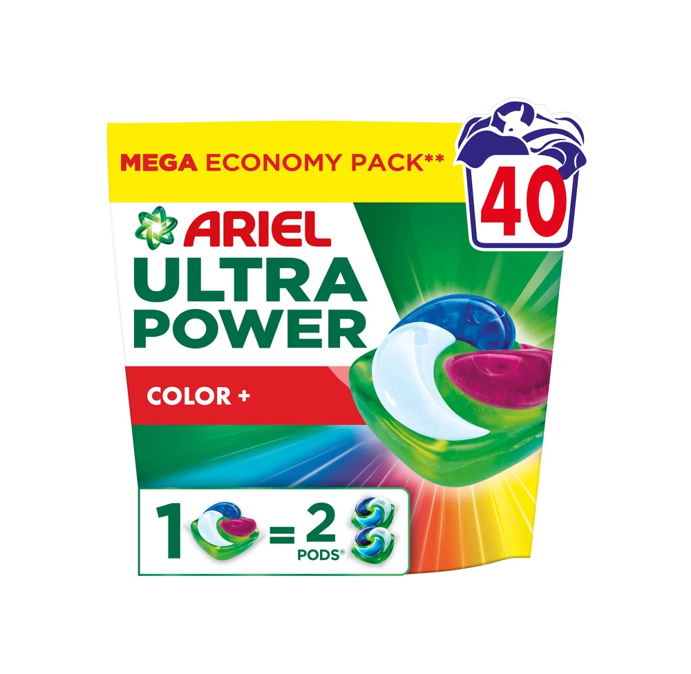 Ariel Ultra Power Pods Color+ kapsle na praní 40 ks