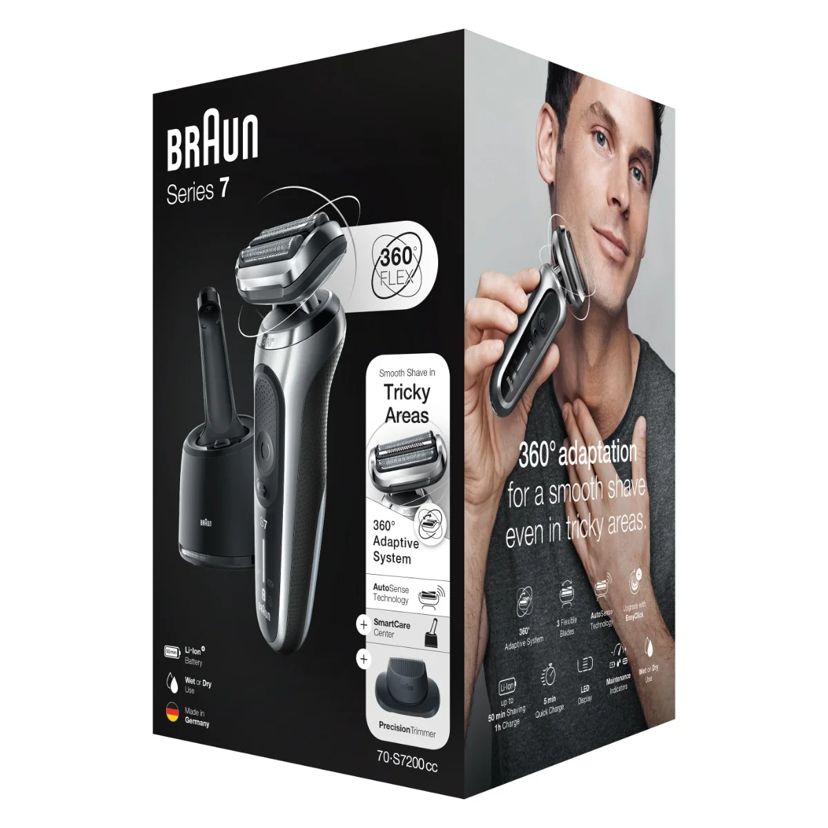 Braun Series 7 71-S7200cc pánský holicí strojek silver