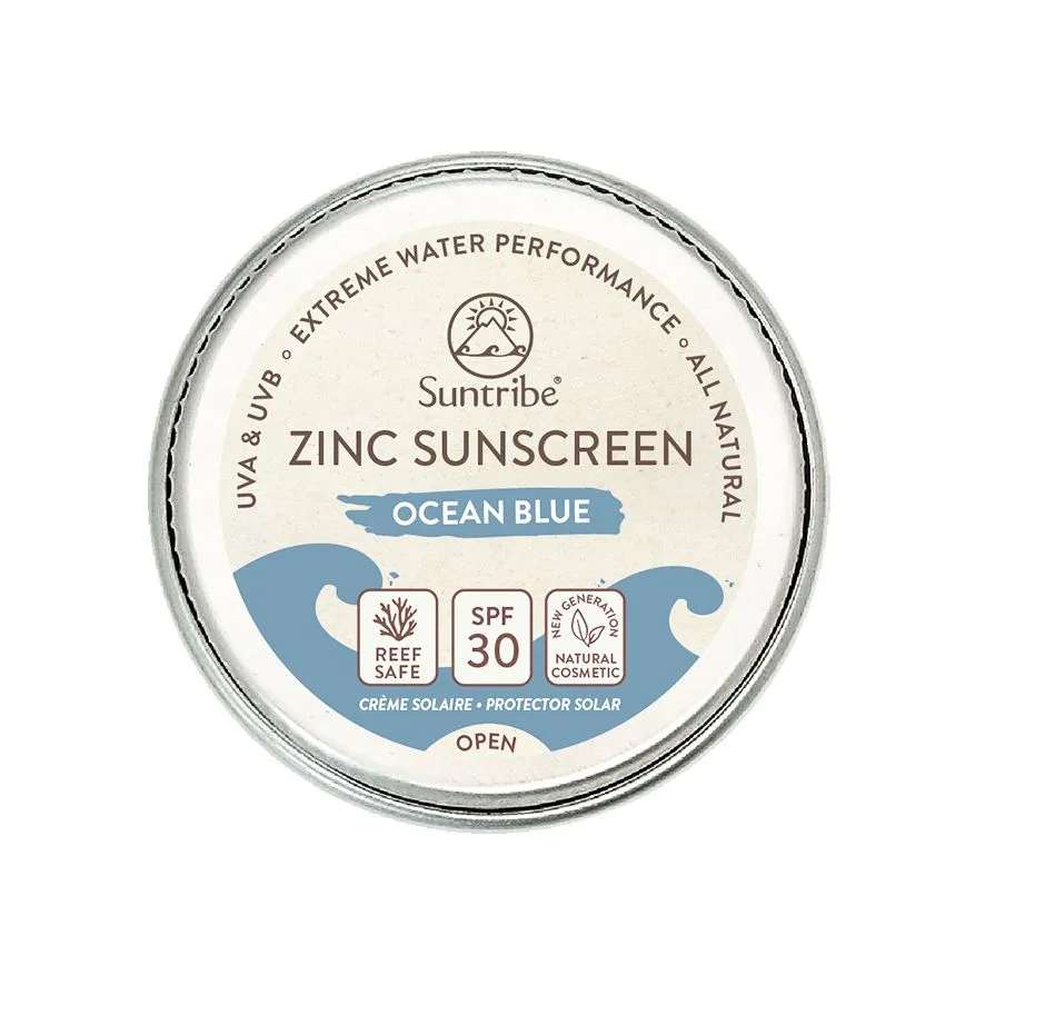 Suntribe Přírodní opalovací krém se zinkem Obličej&Sport modrý SPF30
