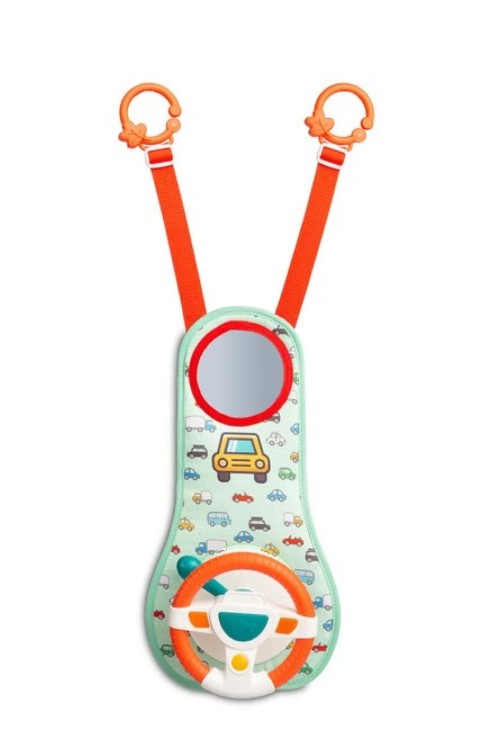 Toyz Závěsná edukační hračka s volantem - zelená, oranžová