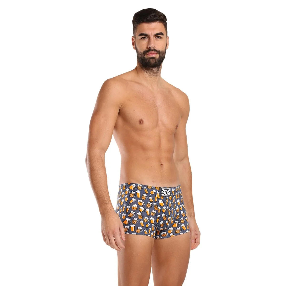 Styx Pánské boxerky art klasická guma pivo (Q1357) M