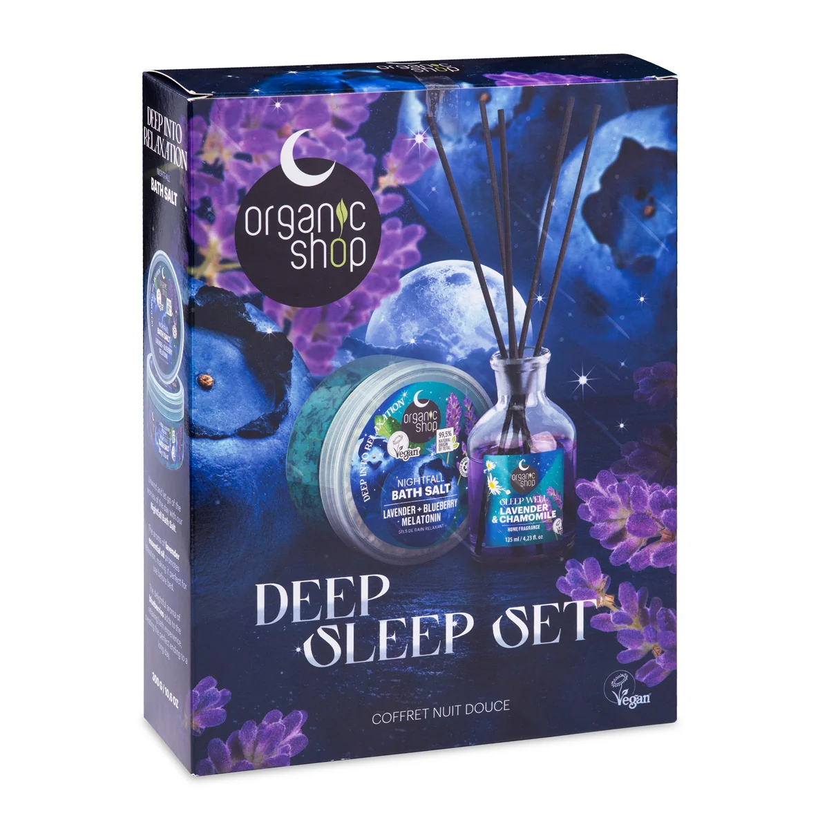 Organic Shop Sleeping Sada pro hluboký spánek Night Symphony 300 g + 125 ml