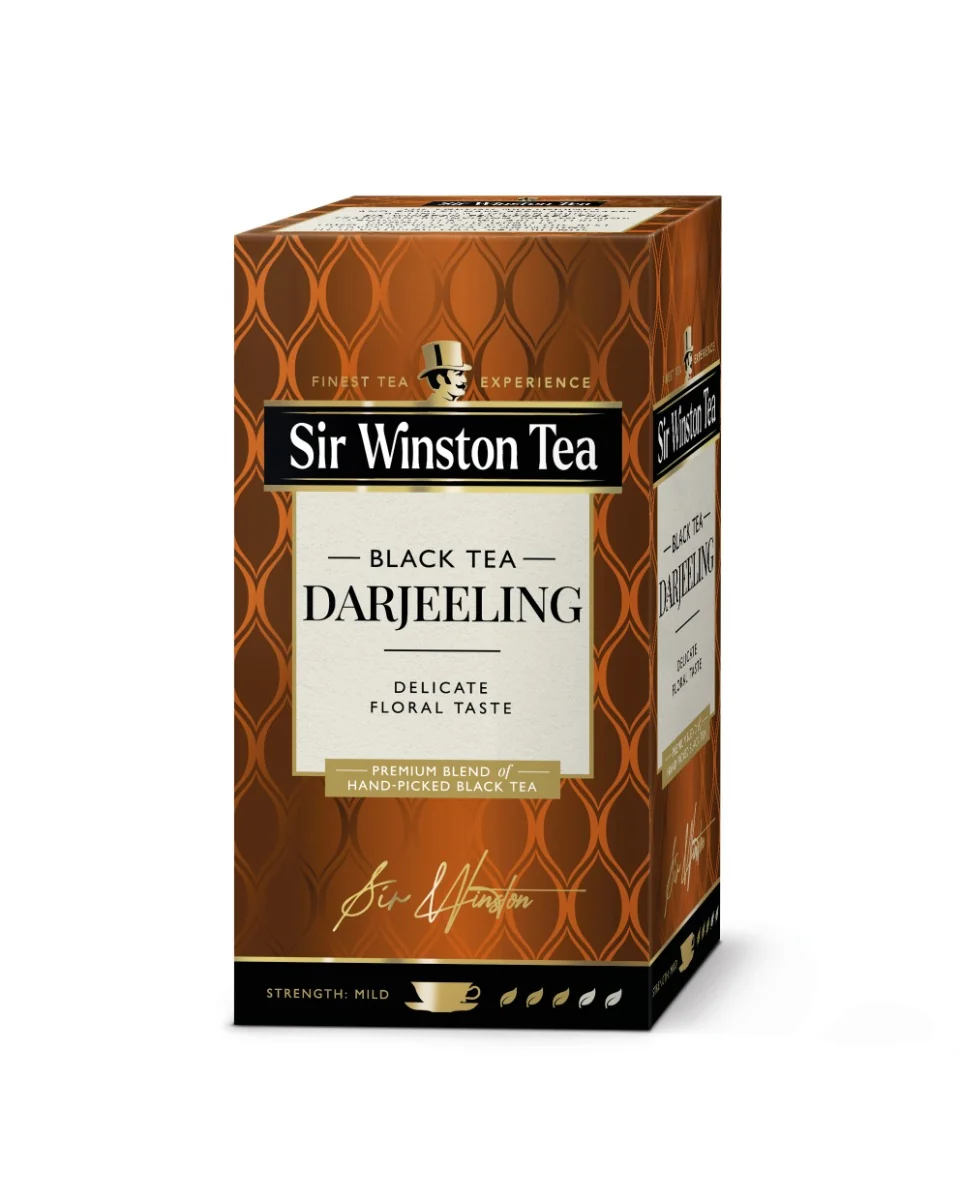 Teekanne Sir Winston Darjeeling black tea porcovaný čaj 20x1,75 g