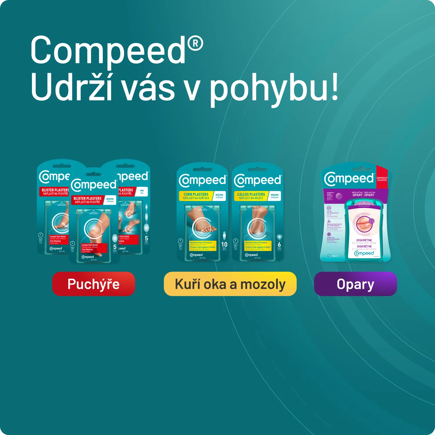 Compeed Náplasti na puchýře střední 5 ks