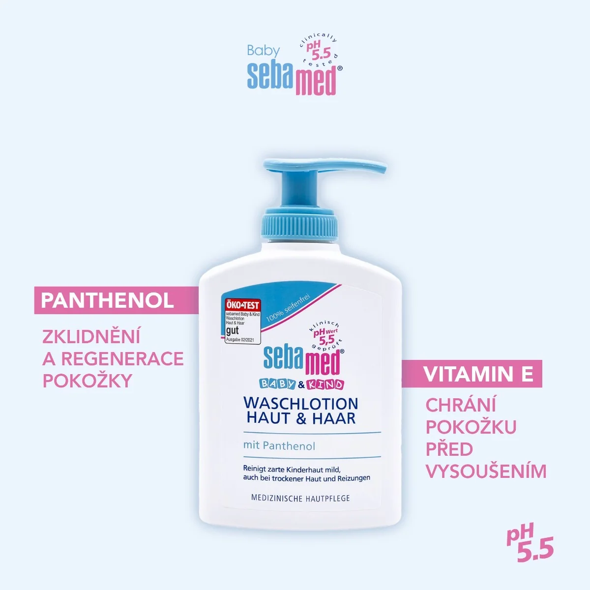 Sebamed Baby Mycí emulze na tělo a vlasy 200 ml