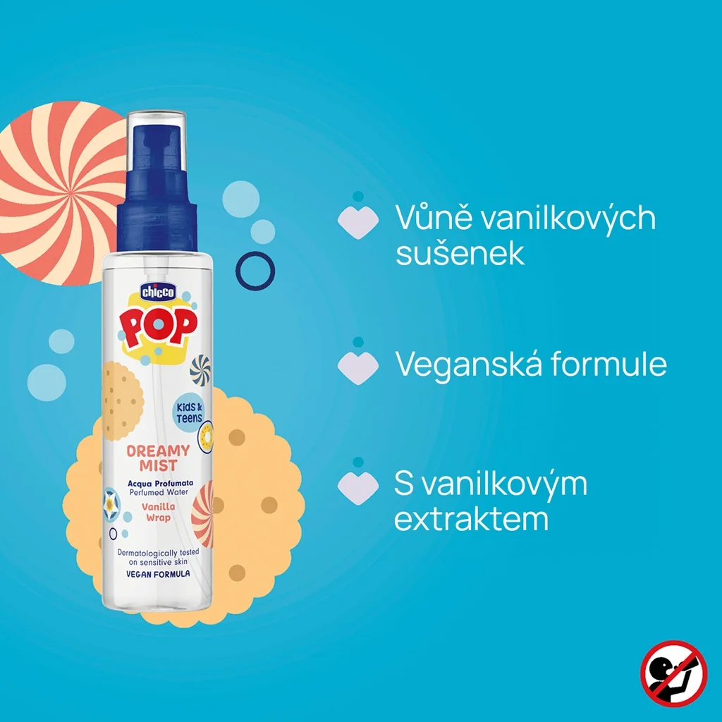 Chicco Vanilla wrap POP Voda parfémovaná tělová pro děti a teenagery 150 ml