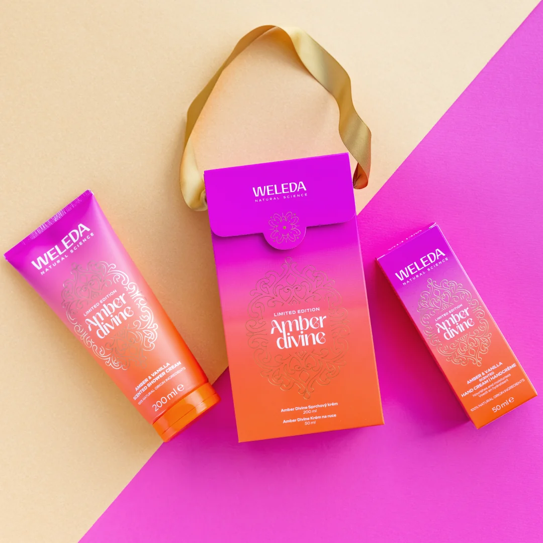 Weleda Amber Divine Limited edition dárkový set 2 ks