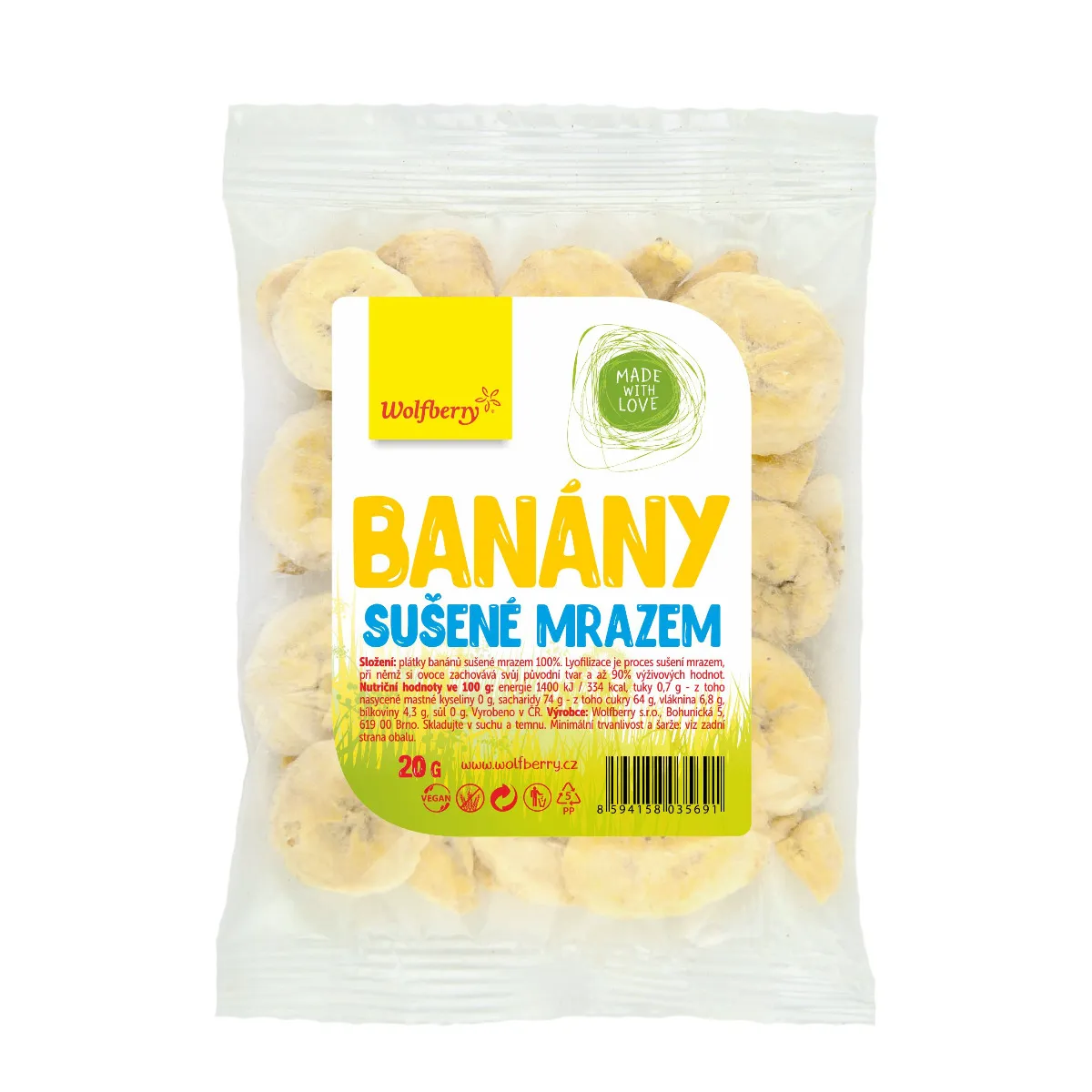 Wolfberry Banány sušené plody 20 g