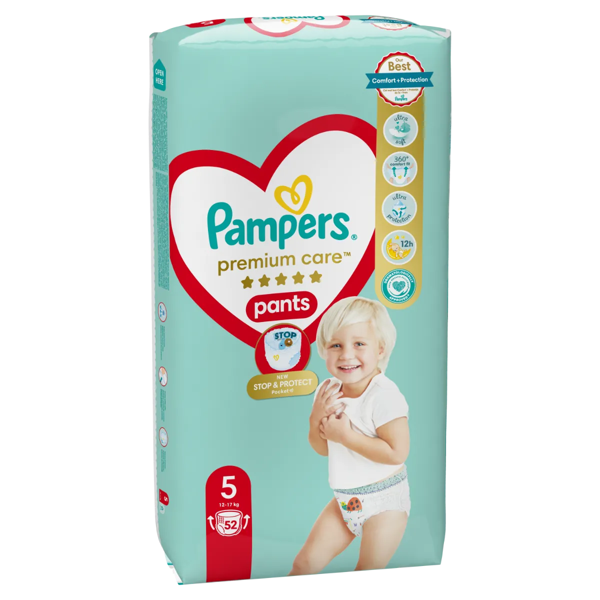 Pampers Premium Care Pants vel. 5 dětské plenkové kalhotky 52 ks