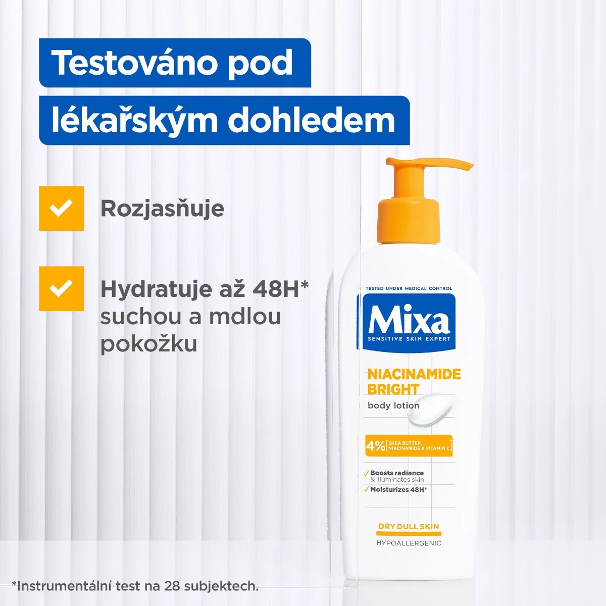 Mixa Niacinamide Bright Tělové mléko 250 ml