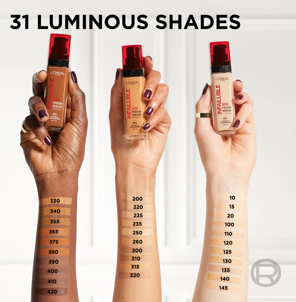 Loréal Paris Infaillible 32H Fresh Wear odstín 110 Cool Rosé tekutý make-up 30 ml