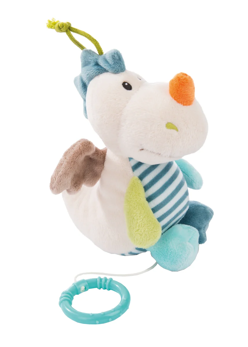 Nici Plyš Drak Dragilu na zavěšení s hracím strojkem, 18cm