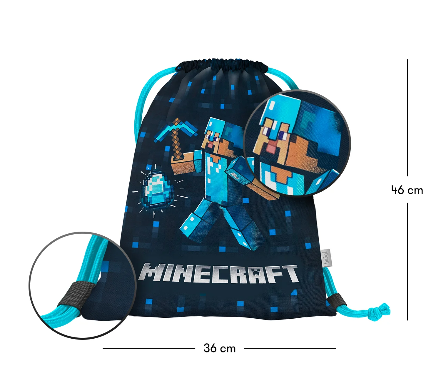 Baagl Sáček Minecraft Blue Axe