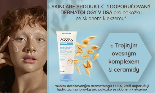 Aveeno Emolieční tělový krém Dermexa s Trojitým ovesným komplexem a ceramidy