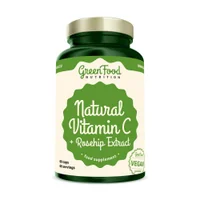 GreenFood Nutrition Natural Vitamin C + extrakt ze šípků