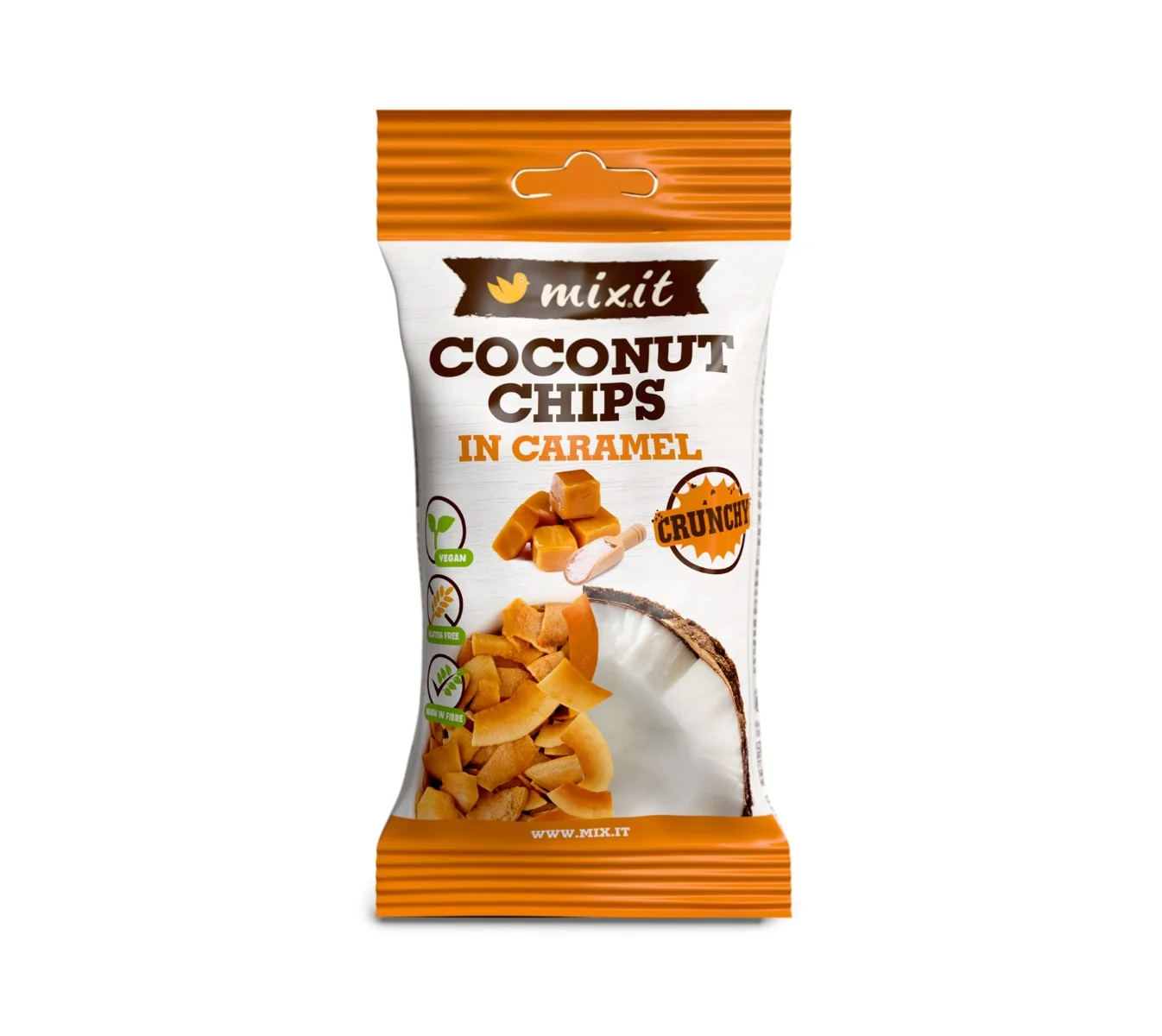 Mixit Kokosové chipsy Karamel 45 g
