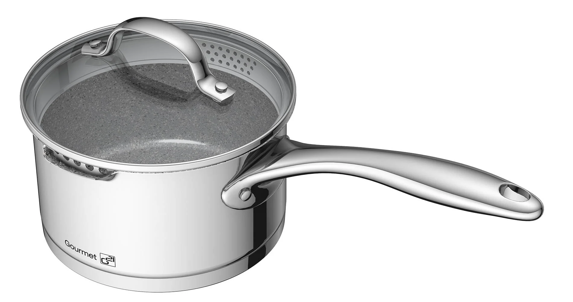 G21 Sada nádobí Gourmet Miracle s cedníkem 9 dílů, nerez/greblon