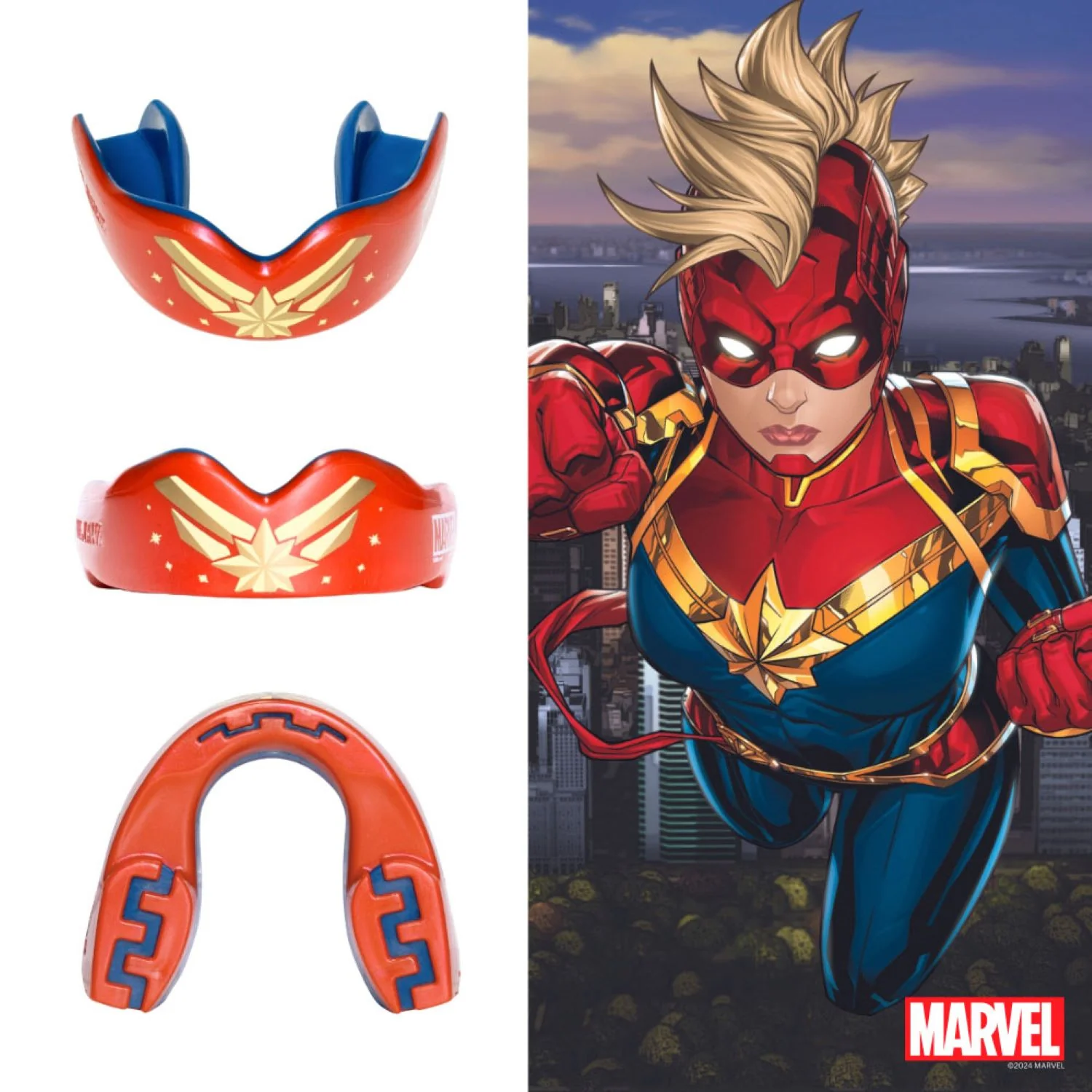 SAFEJAWZ Chránič zubů Captain Marvel, Velikost: Junior
