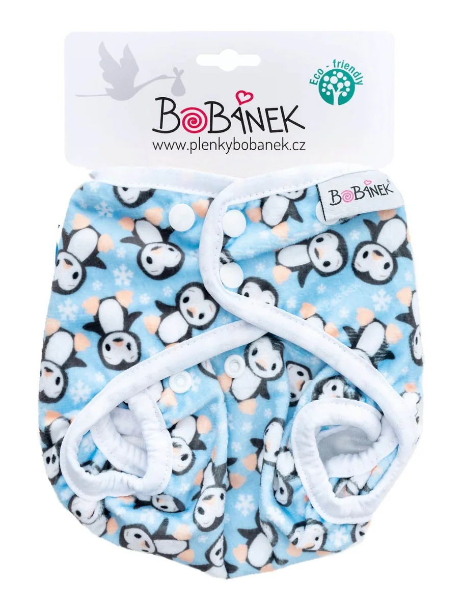 Bobánek Svrchní kalhotky extra jemné patentky 1 ks tučňáci