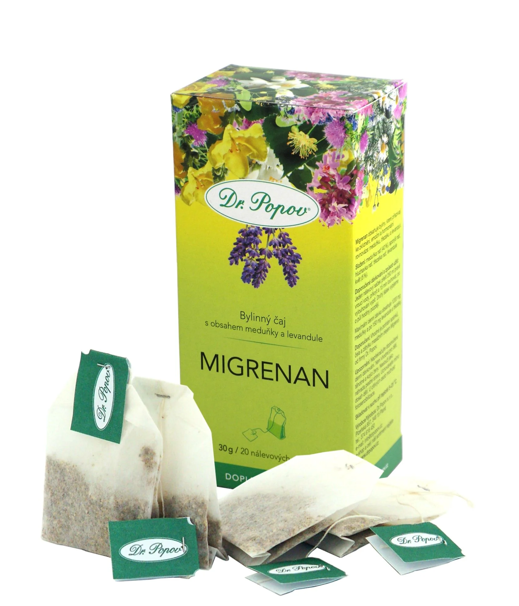 Čaj Migrenan porcovaný n.s.20x1.5g Dr.Popov
