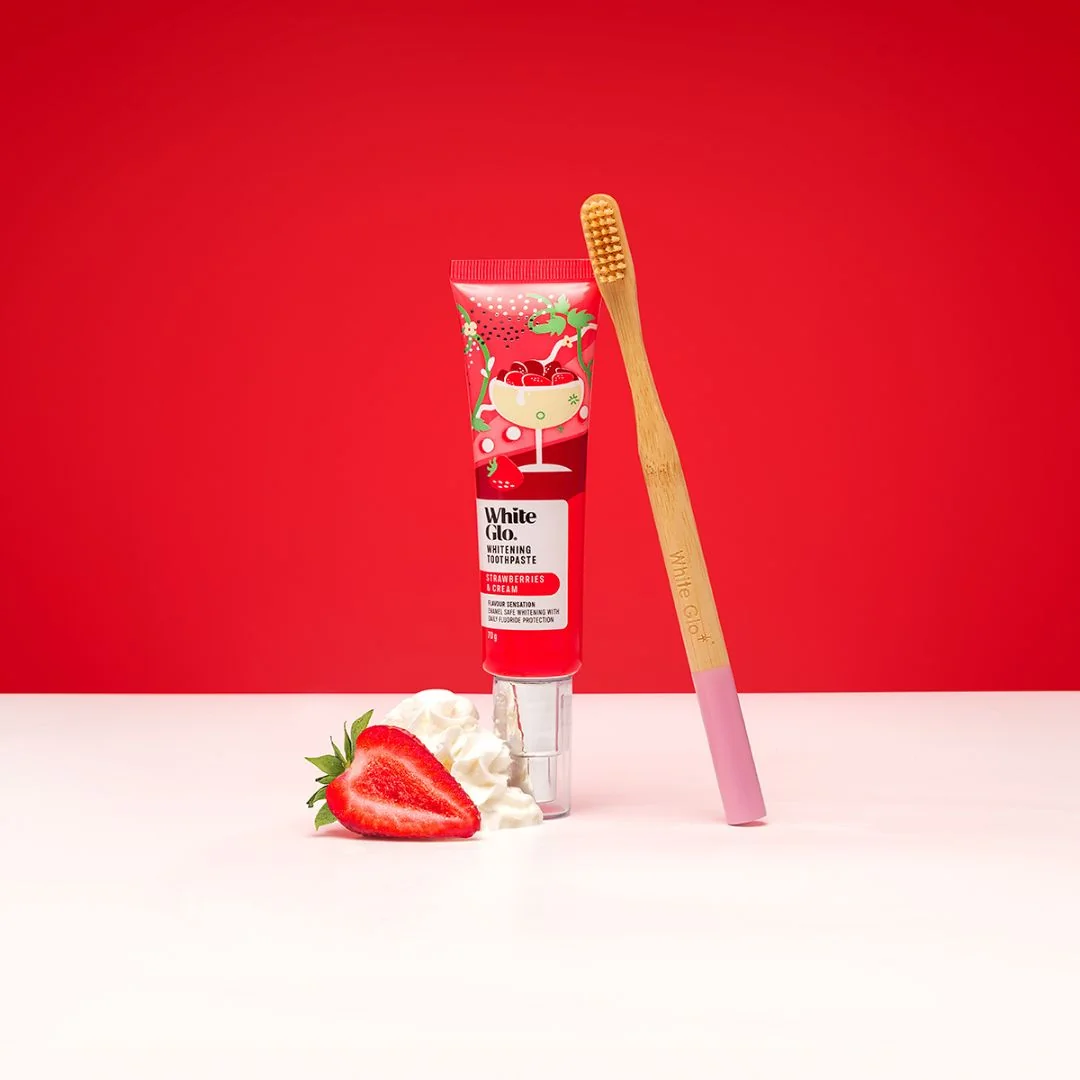 White Glo Zubní pasta Strawberries and Cream 70 g