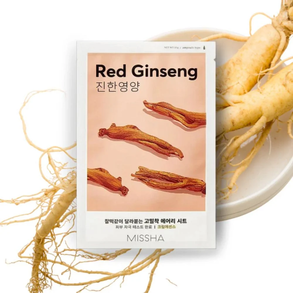 Missha Airy Fit Red Ginseng revitalizační plátýnková maska 19 g