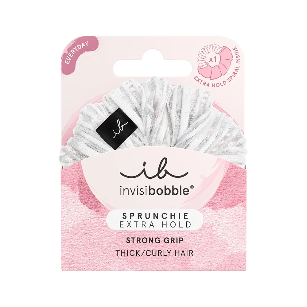 Invisibobble Sprunchie Extra Hold Pure White gumička do vlasů 1 ks
