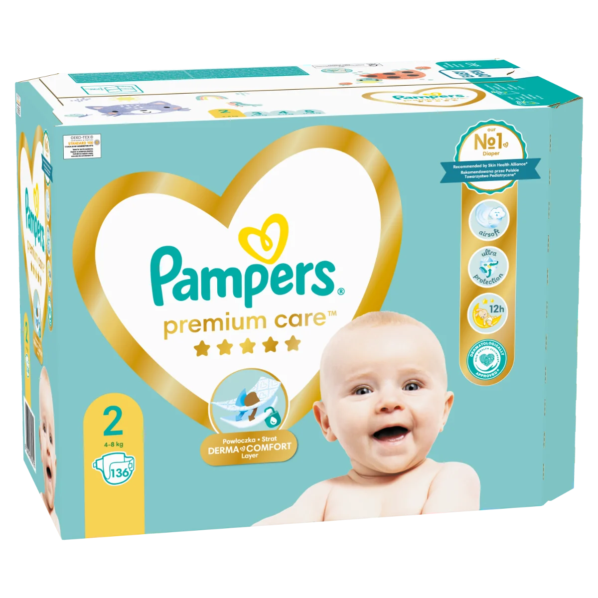 Pampers Premium Care vel. 2 4-8 kg dětské pleny 136 ks