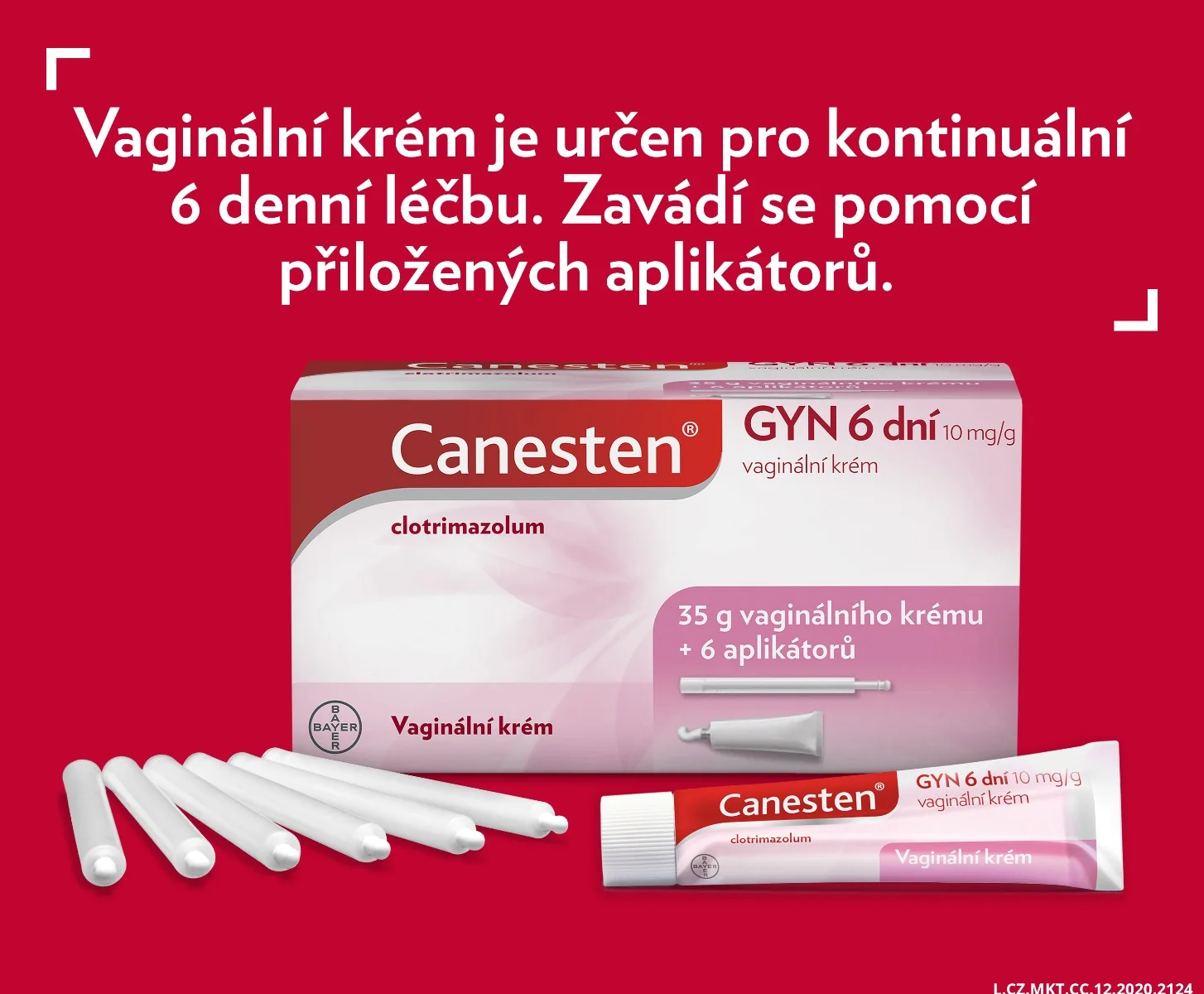 Canesten GYN 6 dní vaginální krém 35 g + aplikátor