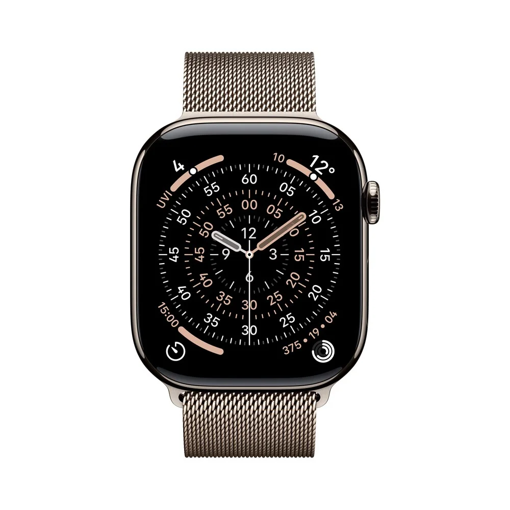 Apple Watch 11 46 mm titan, milánský řemínek S/M chytré hodinky